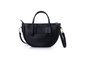 Lucky Bees Elin v2 Bolsa de Hombro Negra Cuero de Polivinilo Elegante y Sofisticada